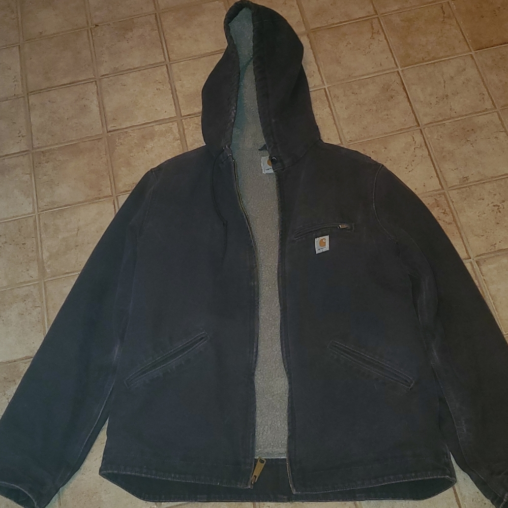 Women's small carhart coat, deep plum almost purple